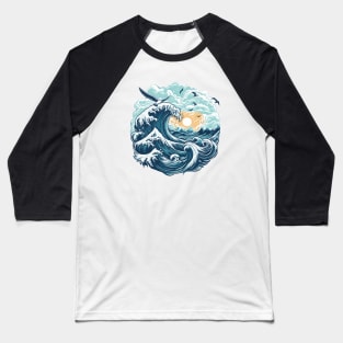 Seagull Wave Baseball T-Shirt